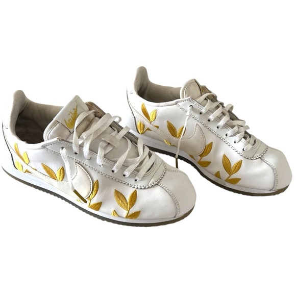 Nike Classic Cortez White/White-Metallic Gold (WS) (AR5393 100) Women's Size 9 - Picture 1 of 7